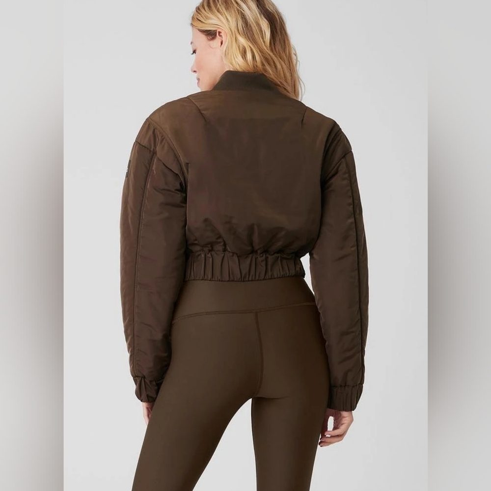 Alo Cropped Breakline Bomber Jacket - Picture 2 of 13